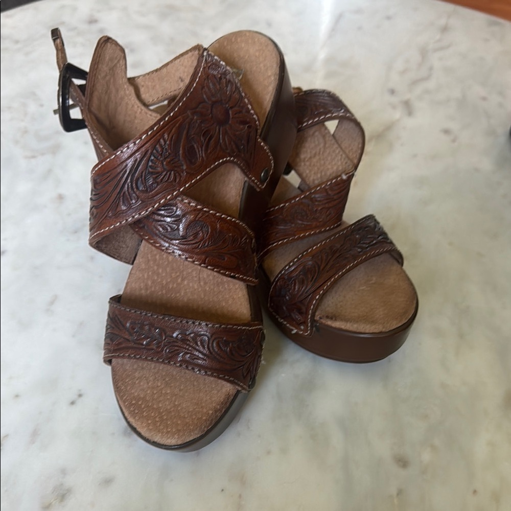 Brown Leather Women's Sandals